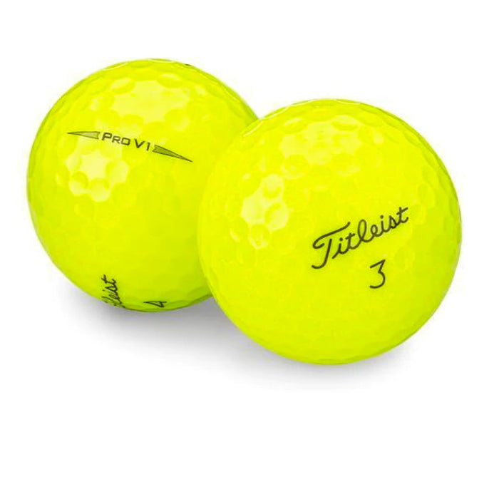 Used Titleist Pro V1 Yellow Mix Golf Balls - 1 Dozen - Mint - Club Rehab