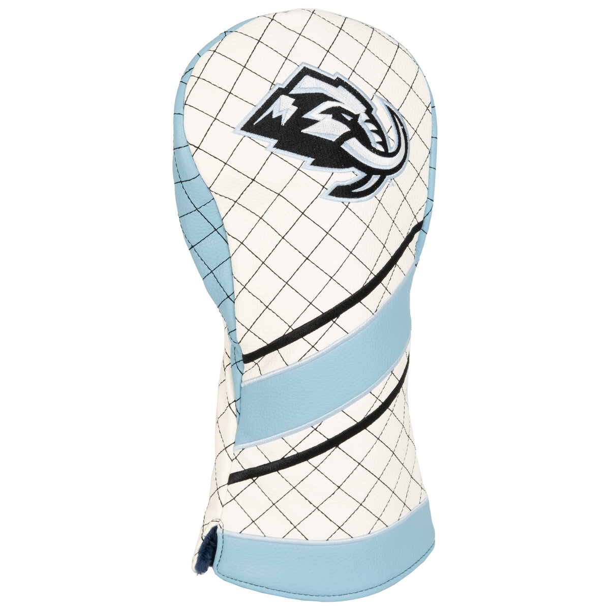 Utah Mammoth Striped Driver quilted headcover, angled view