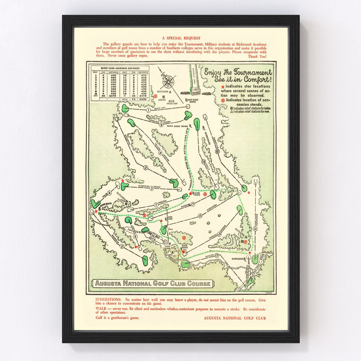 Vintage Map of - Unframed Print 12" x 18" - Club Rehab