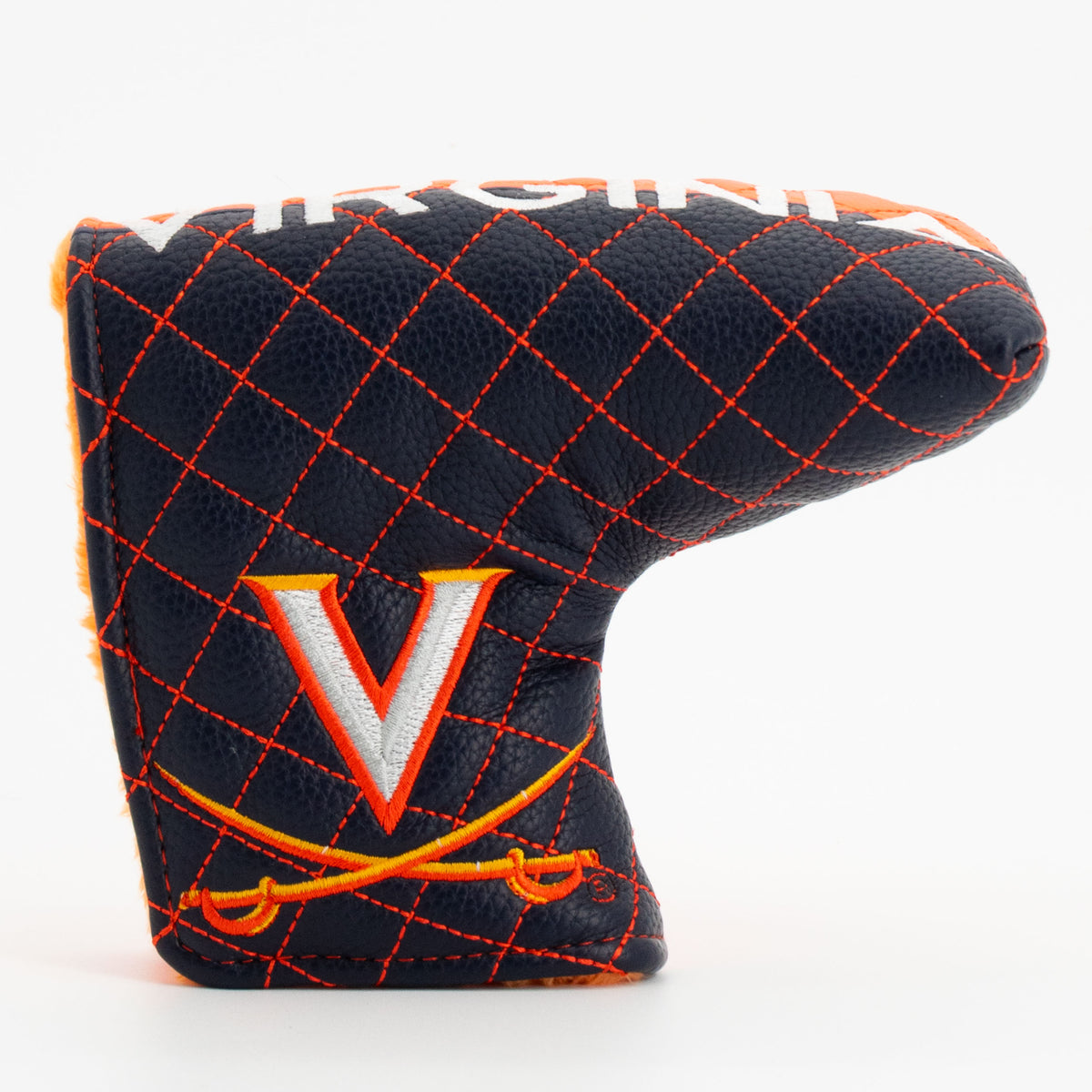 Virginia Cavaliers Split Quilted Blade Putter Cover, front view