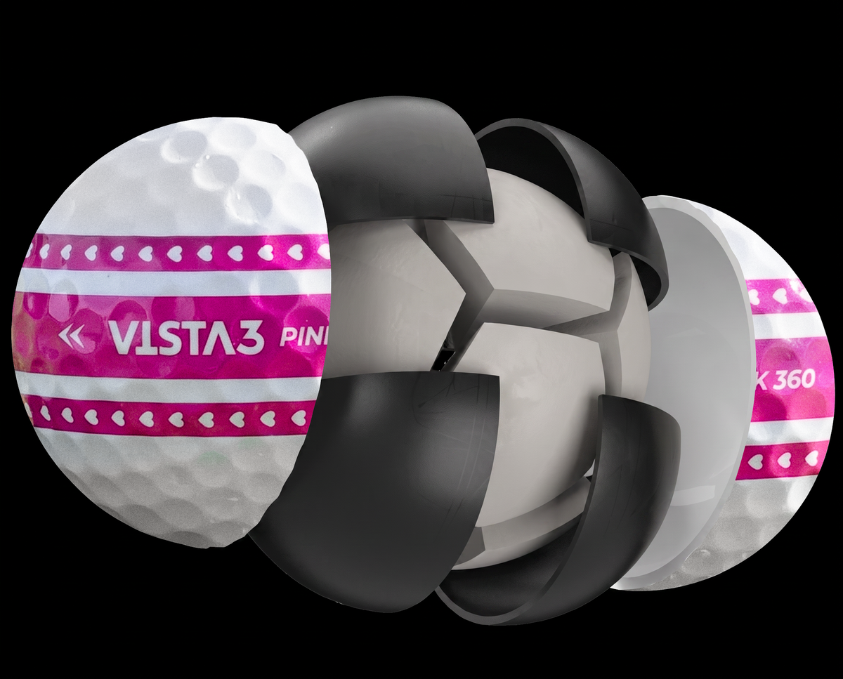 Volvik BCRF Vista3 Pink 360 three-piece construction illustration