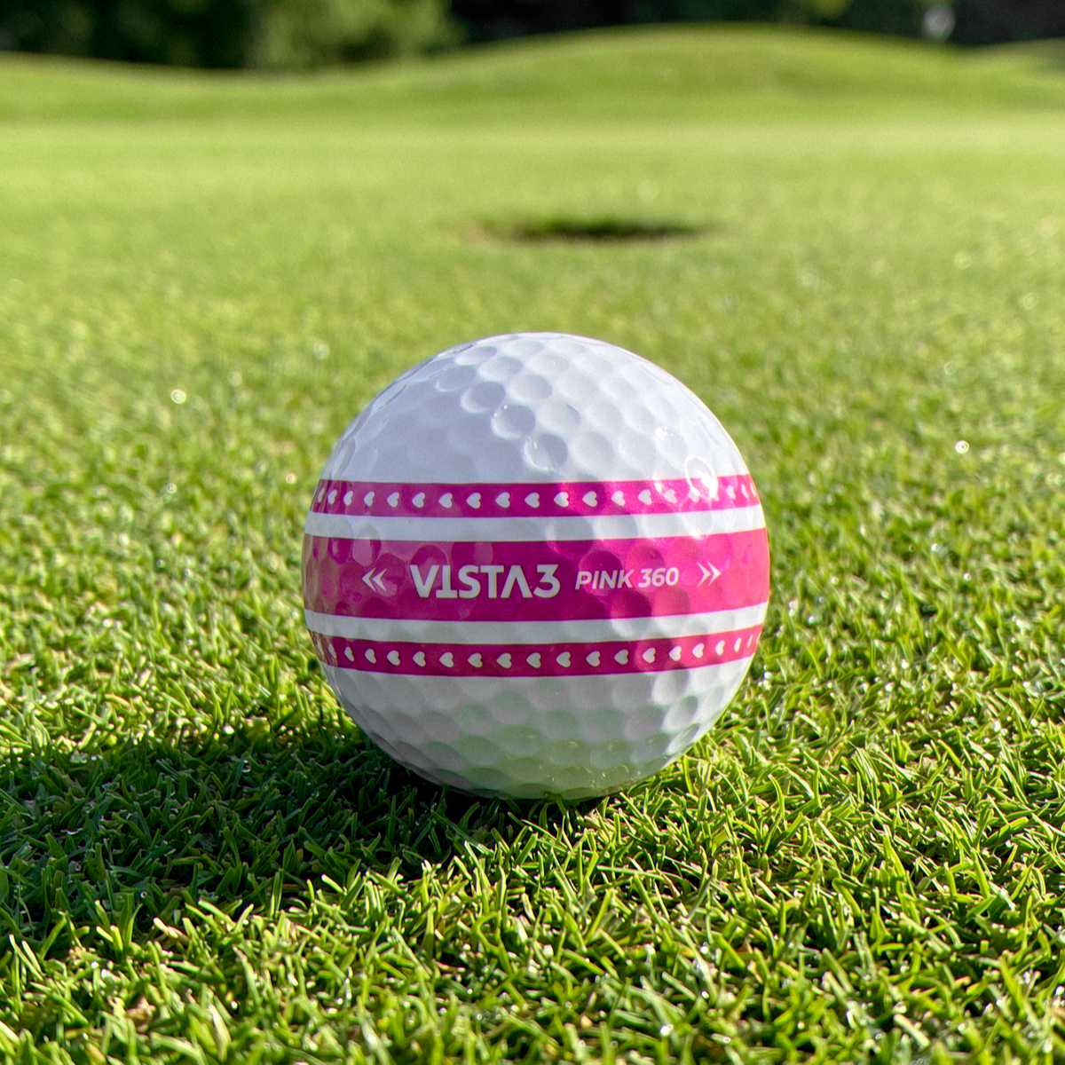 Volvik BCRF Vista3 Pink 360 alignment design close-up