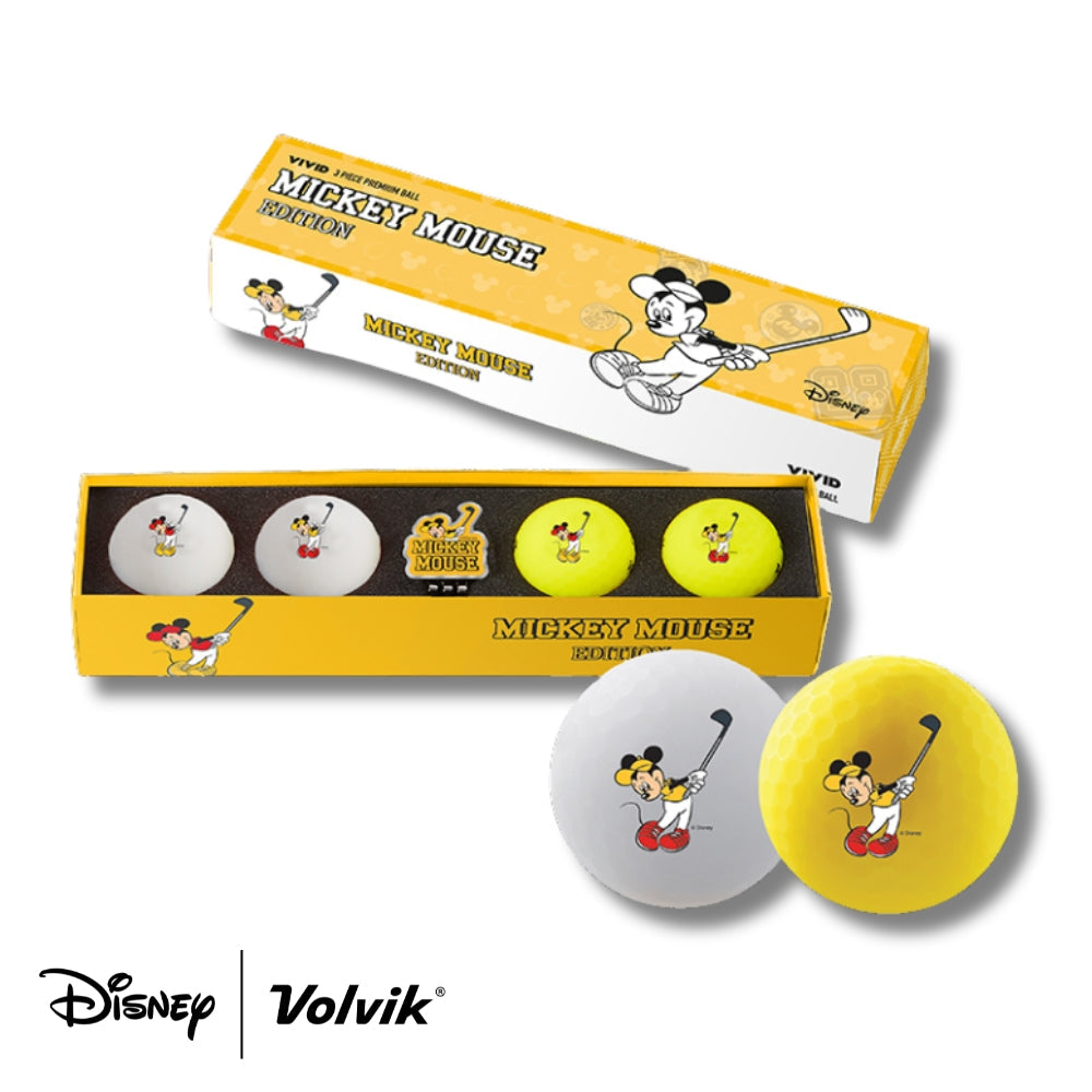 Volvik Disney Mickey Mouse Golf four golf balls with ball marker gift set