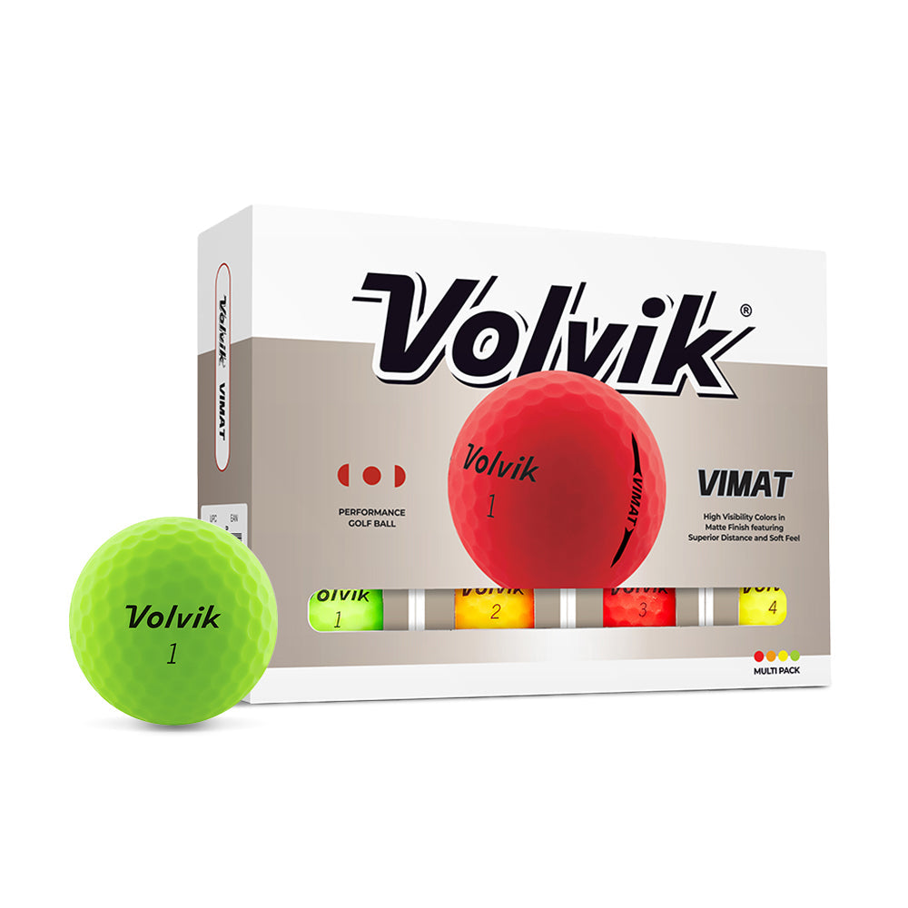 Volvik Vimat Matte Golf Balls – 1 Dozen Multicolor