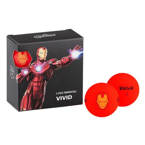 Volvik Vivid Soft Marvel Series - 4 Ball - Iron Man - Club Rehab