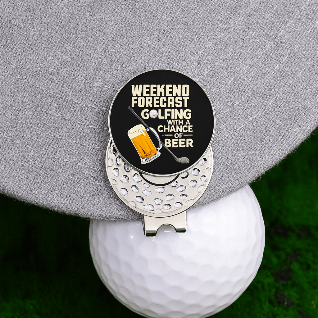 Weekend Forecast Golf Ball Marker Clip - Club Rehab