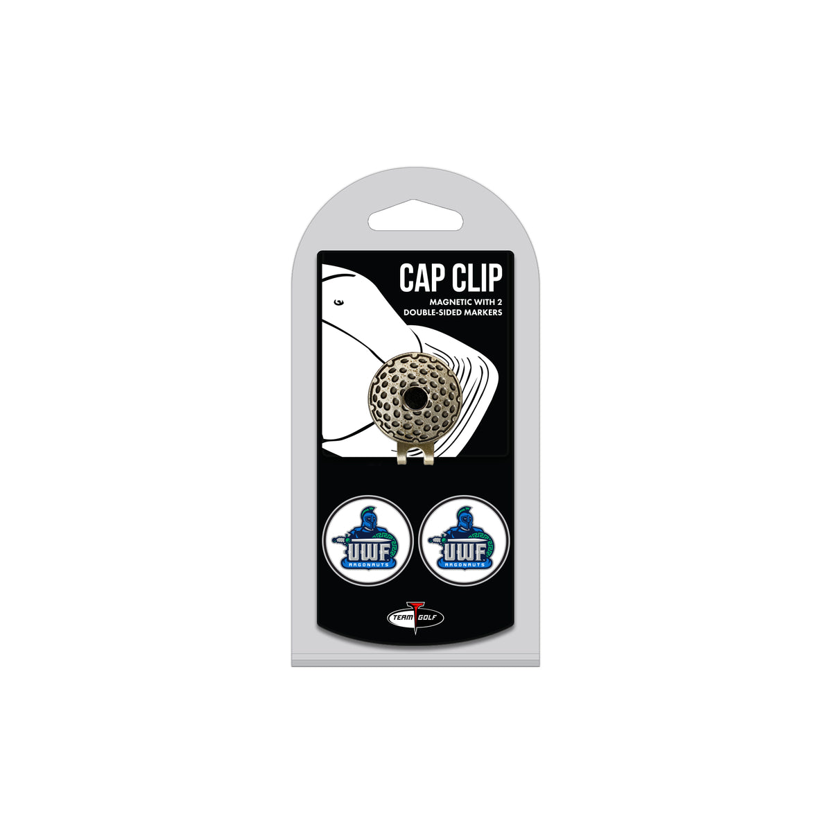 West Florida hat clip with two golf ball markers