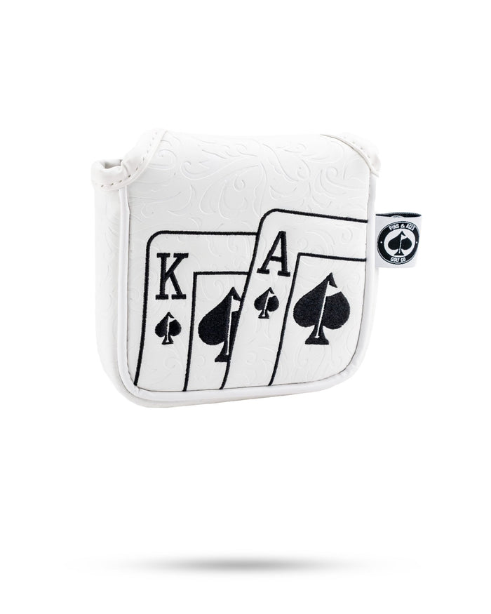 White Out Ace of Spades - Mallet Putter Cover - Club Rehab