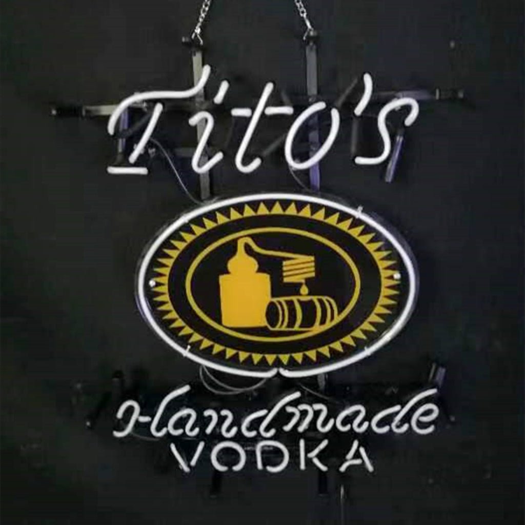 White Tito's Handmade Vodka Neon Signs Light - Club Rehab