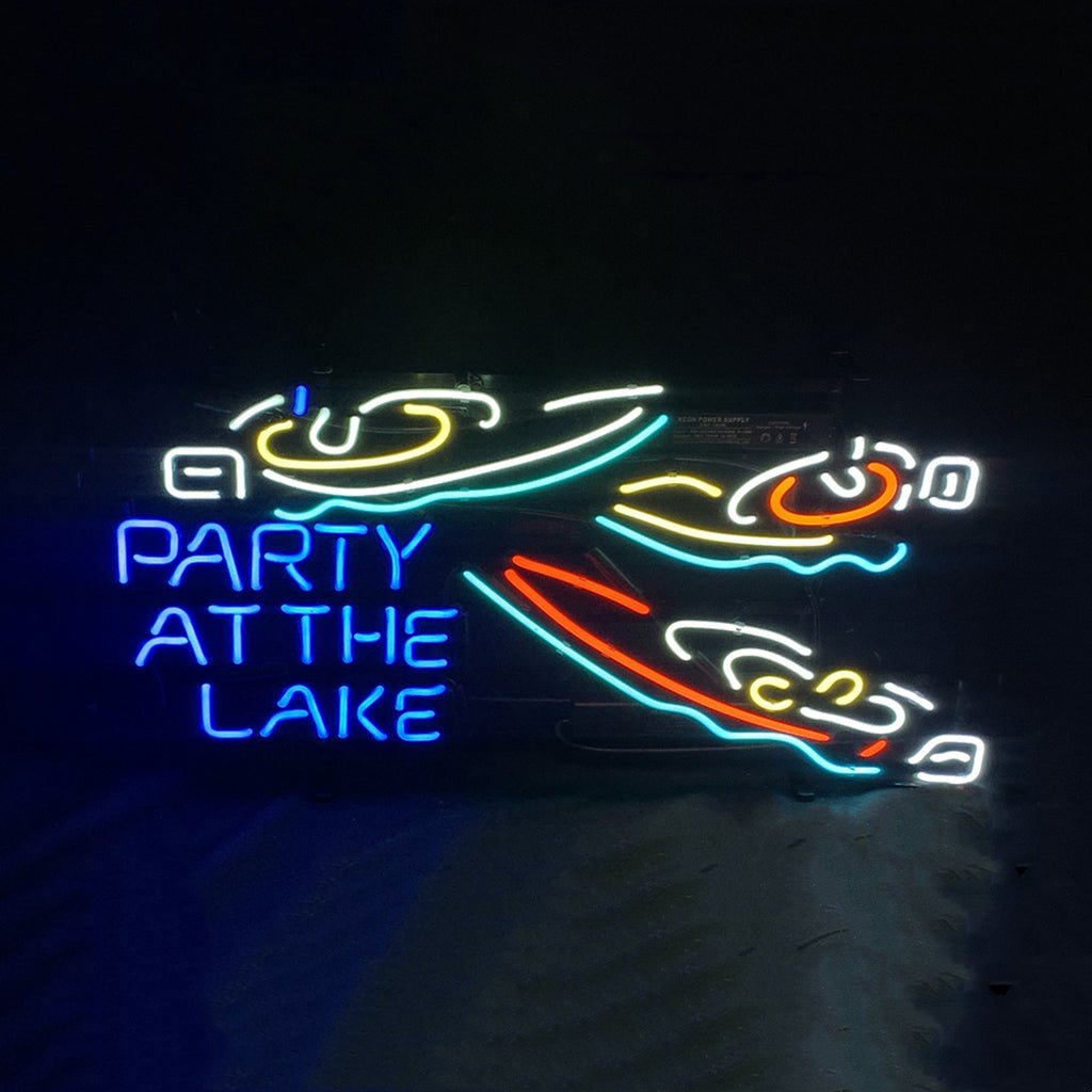 Yacht Party At The Lake Neon Signs - Club Rehab