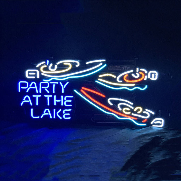 Yacht Party At The Lake Neon Signs - Club Rehab