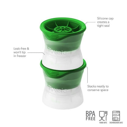 19th Hole Rocks – Golf Ball Ice Mold Set (2-Pack, Green)