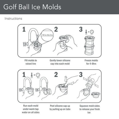 19th Hole Rocks – Golf Ball Ice Mold Set (2-Pack, Green)