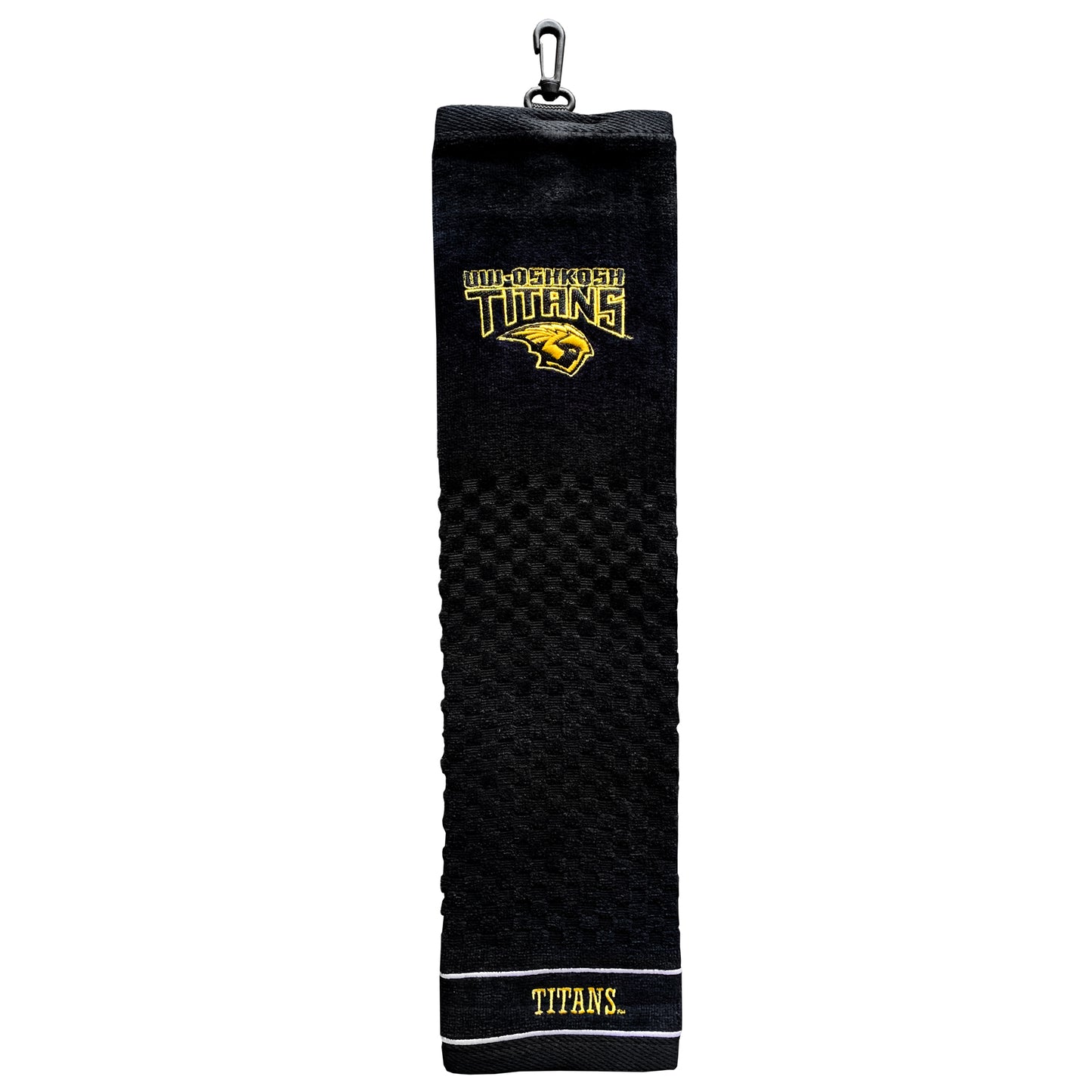 Wisconsin Oshkosh embroidered golf towel