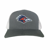 Charcoal / White Curved Bill Mesh Snapback