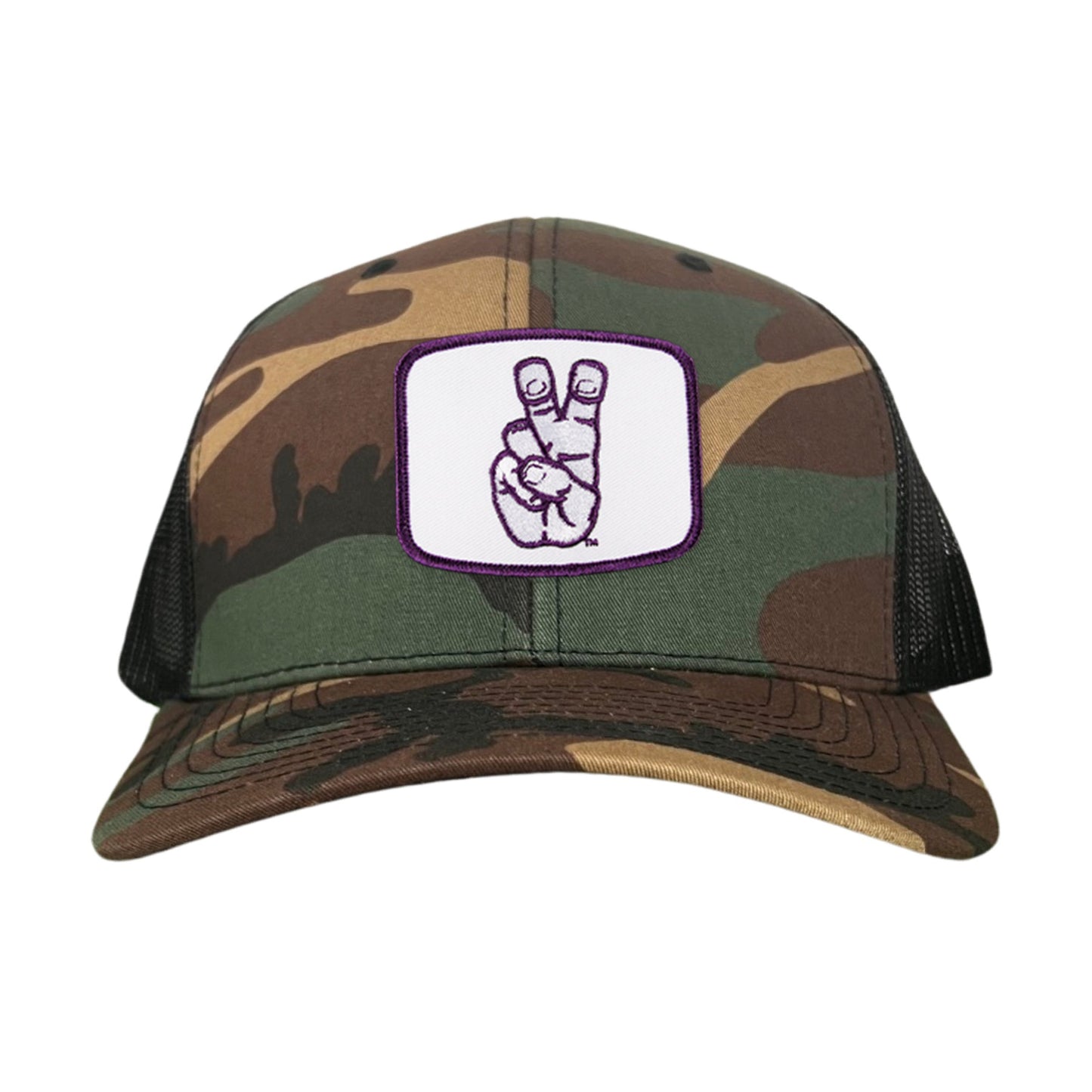 TCU Frog Hand Square Shape / Curved Bill Mesh Snapback / 126 / TCU001