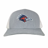 Heather Grey / White Curved Bill Mesh Snapback