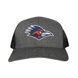 Dark Heather / Black Curved Bill Mesh Snapback