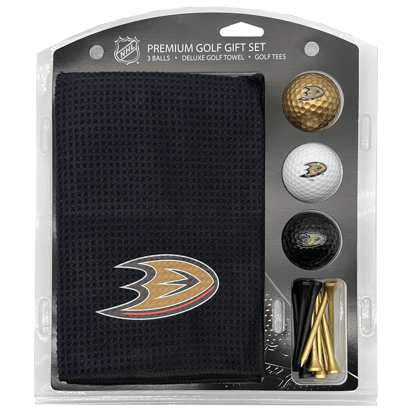 Anaheim Ducks Microfiber Towel Golf Gift Set - Club Rehab