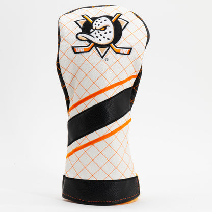 Anaheim Ducks Striped Driver quilted headcover, front view
