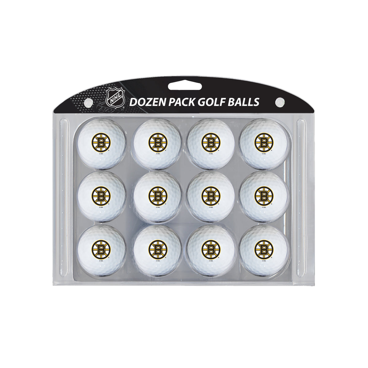 Boston Bruins logo golf balls, 12 pack
