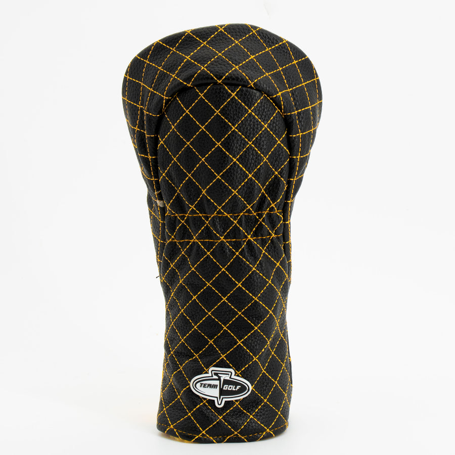 Boston Bruins split quilted fairway cover, back view