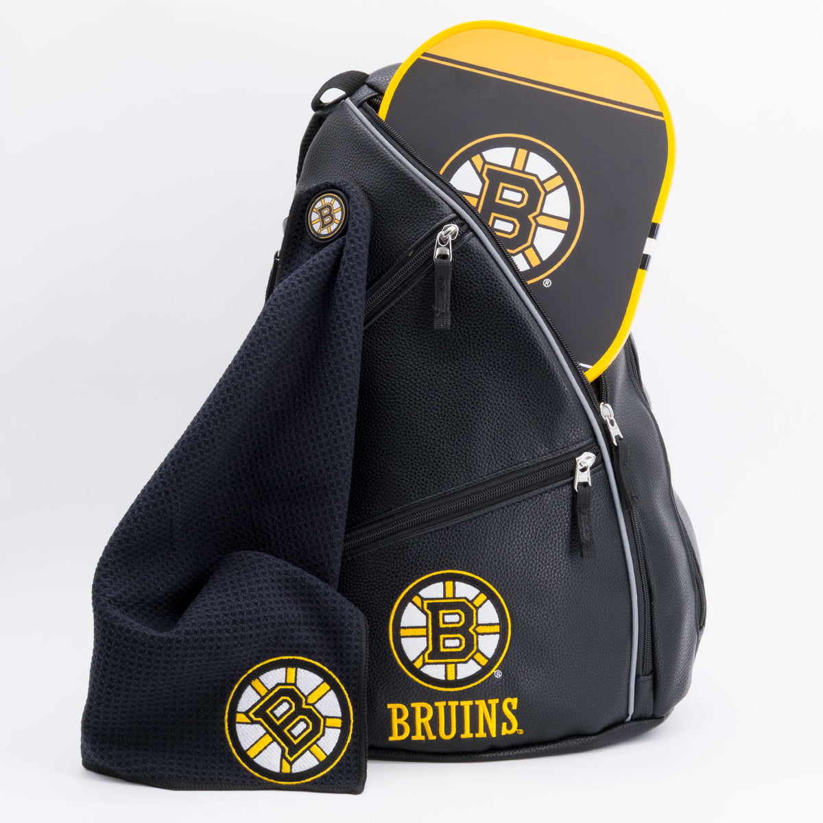 Boston Bruins PU leather backpack by Team Golf, view 5