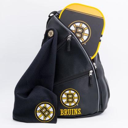 Boston Bruins PU leather backpack by Team Golf, view 5