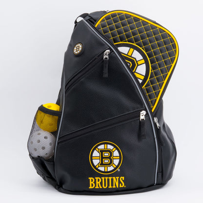 Boston Bruins PU leather backpack by Team Golf, view 6
