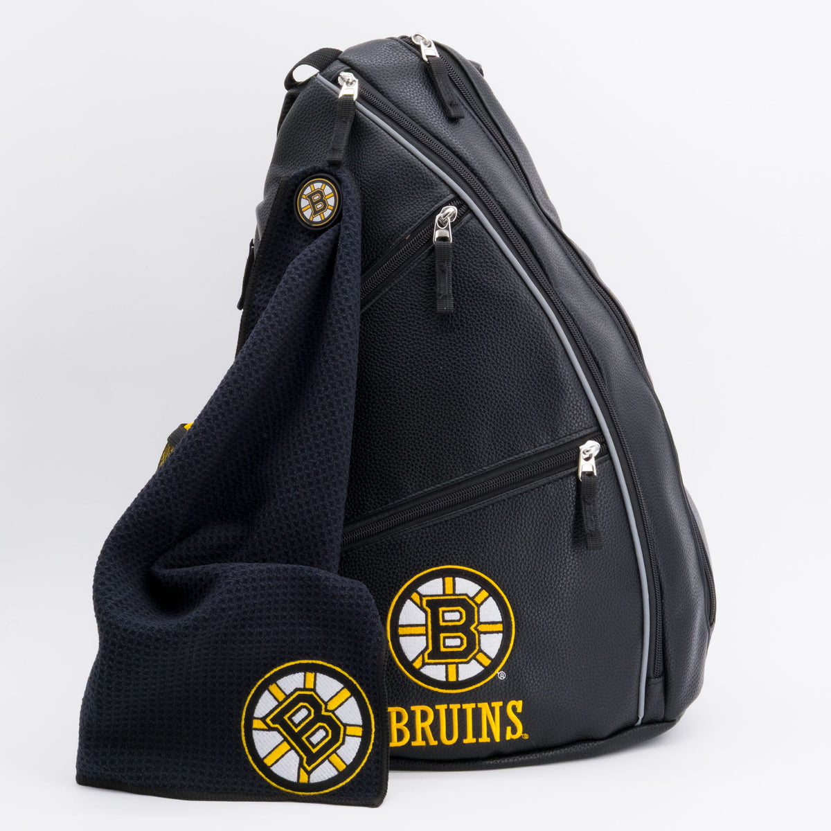 Boston Bruins PU leather backpack by Team Golf, view 8