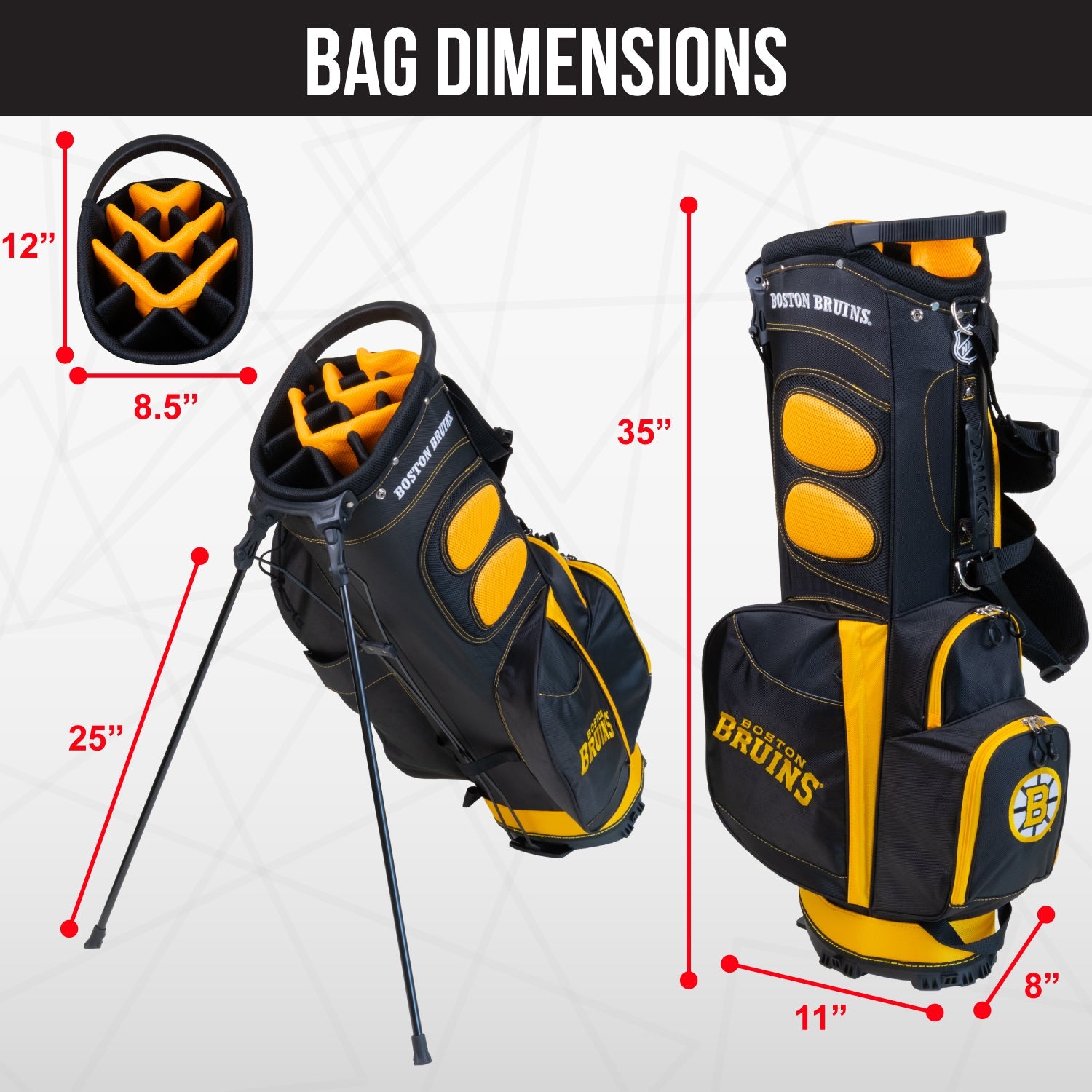Boston Bruins Fairway Stand Bag - Image 4 - Club Rehab
