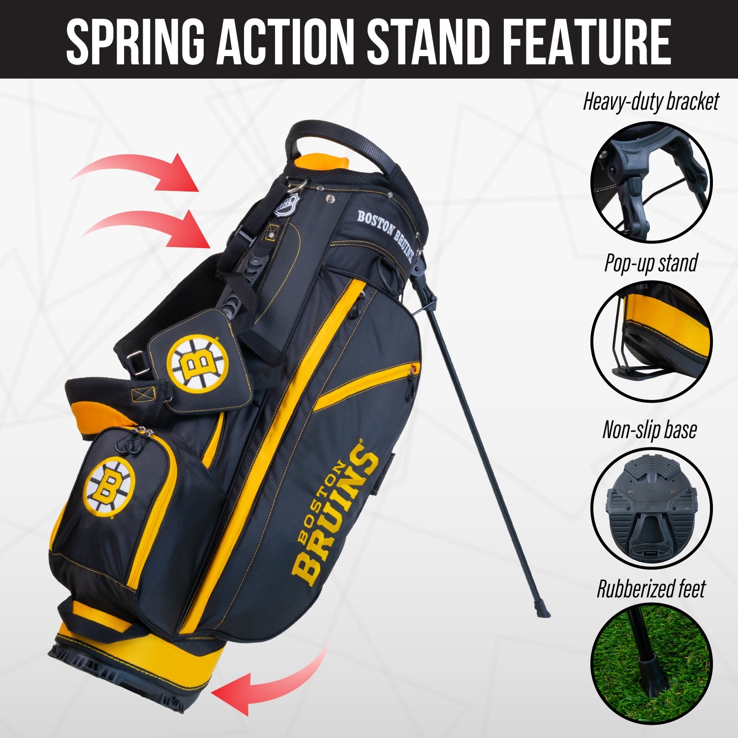 Boston Bruins Fairway Stand Bag - Image 5 - Club Rehab