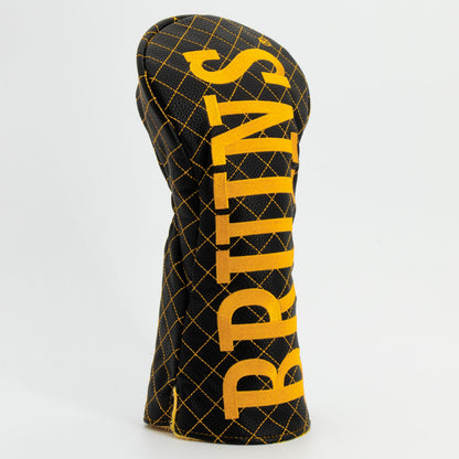 Boston Bruins solid driver quilted golf headcover alternate view