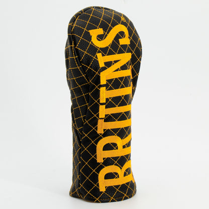 Boston Bruins Solid Fairway quilted headcover, angled view