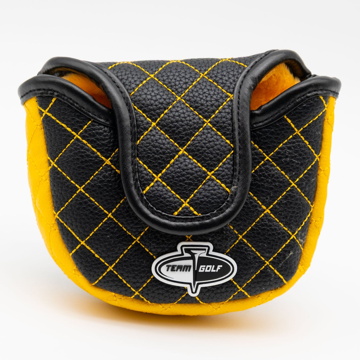 Boston Bruins solid mallet putter quilted golf headcover alternate view