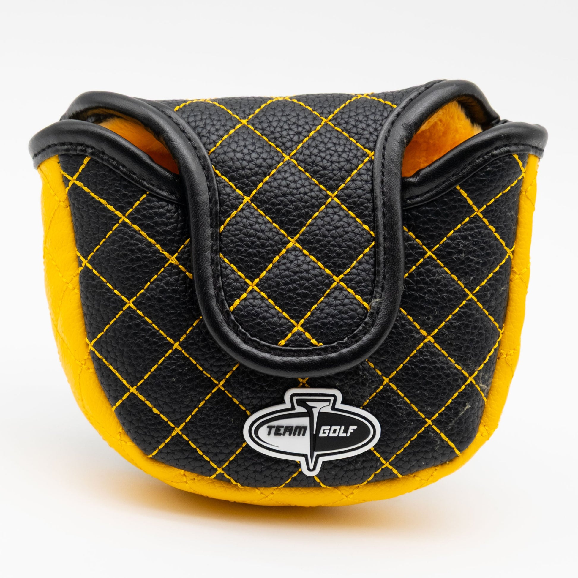 Boston Bruins solid mallet putter quilted golf headcover alternate view