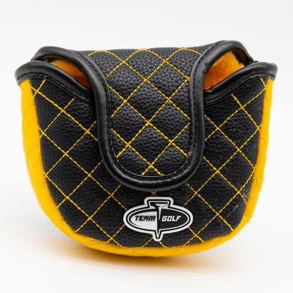 Boston Bruins solid mallet putter quilted golf headcover alternate view