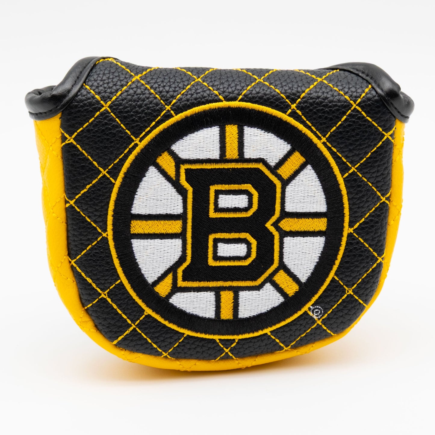 Boston Bruins solid mallet putter quilted golf headcover