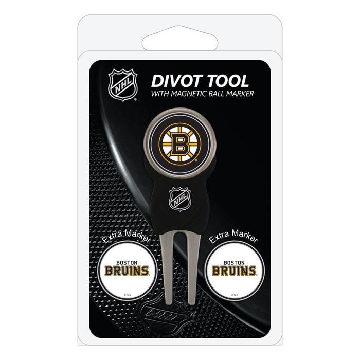 Boston Bruins divot repair tool and three ball markers