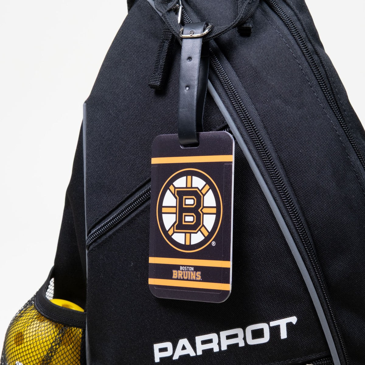 Boston Bruins plastic golf bag tag by Team Golf, product photo 3