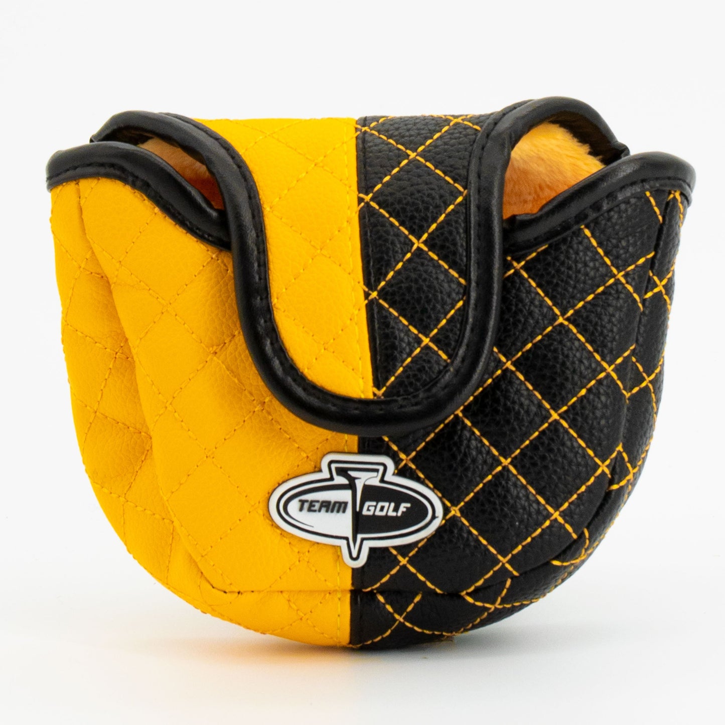 Boston Bruins split mallet putter quilted golf headcover alternate view