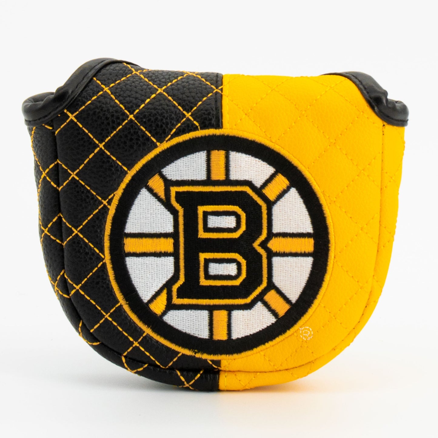 Boston Bruins split mallet putter quilted golf headcover