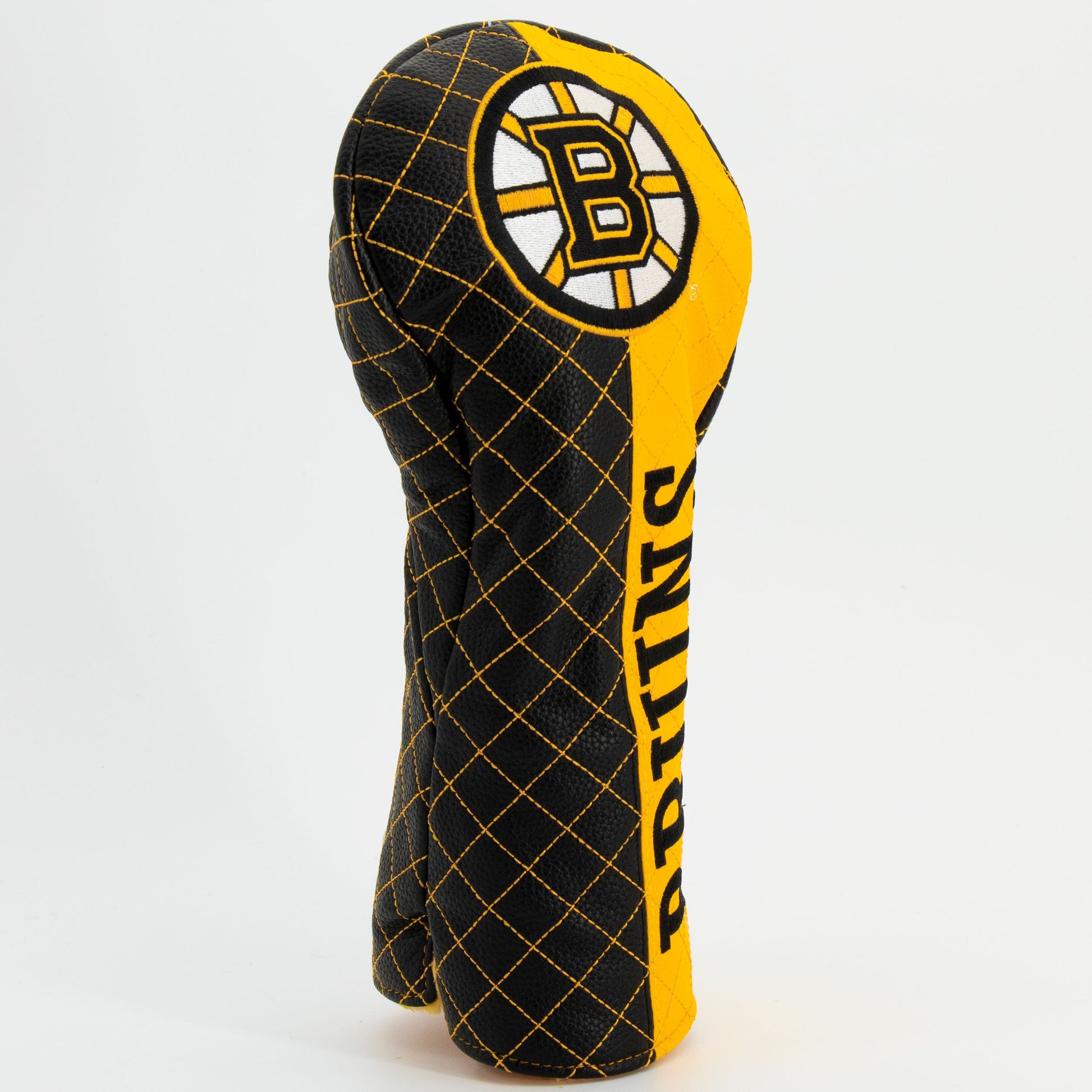 Boston Bruins split driver quilted golf headcover alternate view