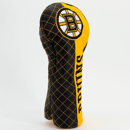 Boston Bruins split driver quilted golf headcover alternate view
