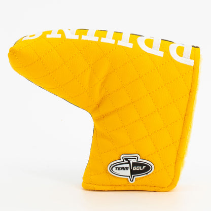 Boston Bruins split blade putter quilted golf headcover alternate view