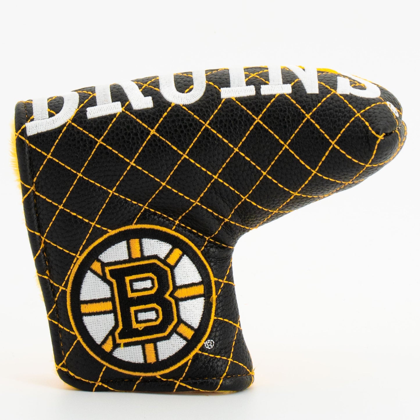 Boston Bruins split blade putter quilted golf headcover