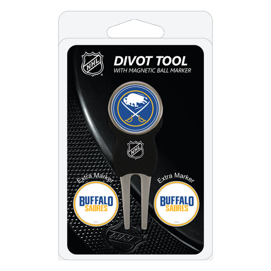Buffalo Sabres divot repair tool and three ball markers