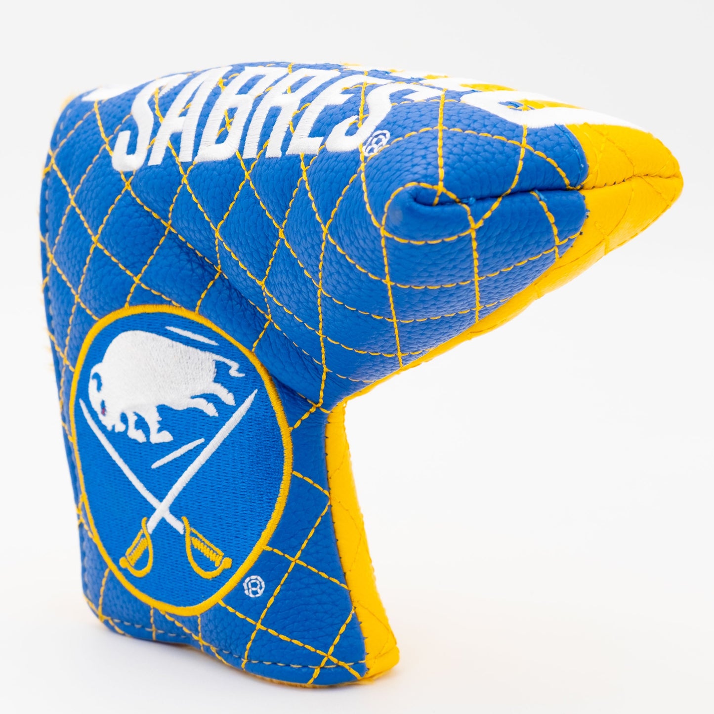 Buffalo Sabres split blade putter quilted golf headcover alternate view
