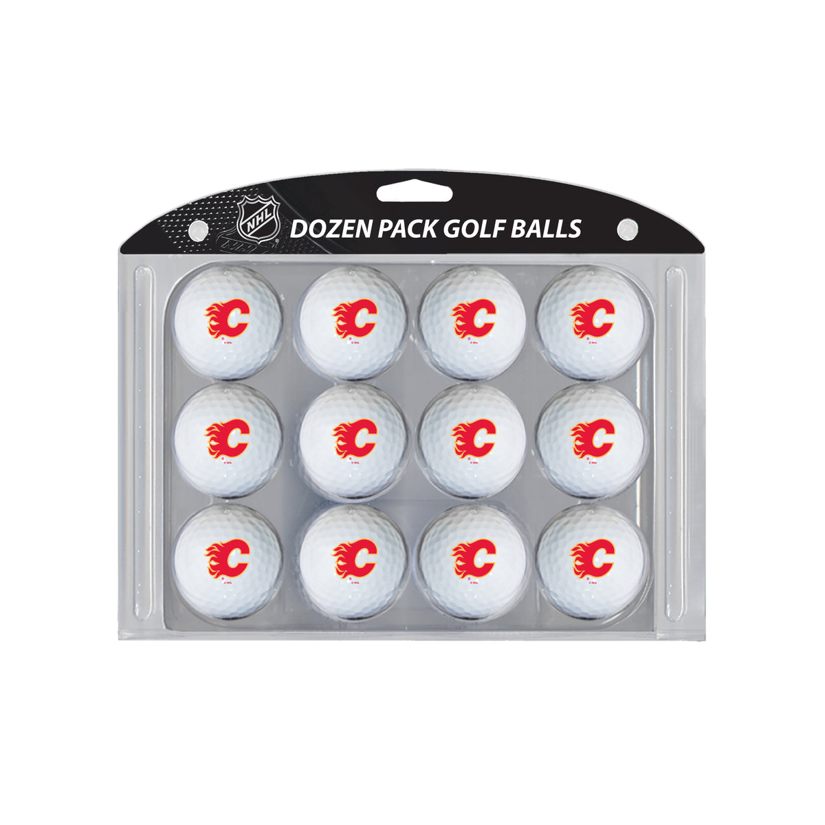 Calgary Flames logo golf balls, 12 pack