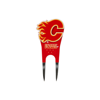 Calgary Flames Custom Shaped Divot Tool - Image 1 - Club Rehab